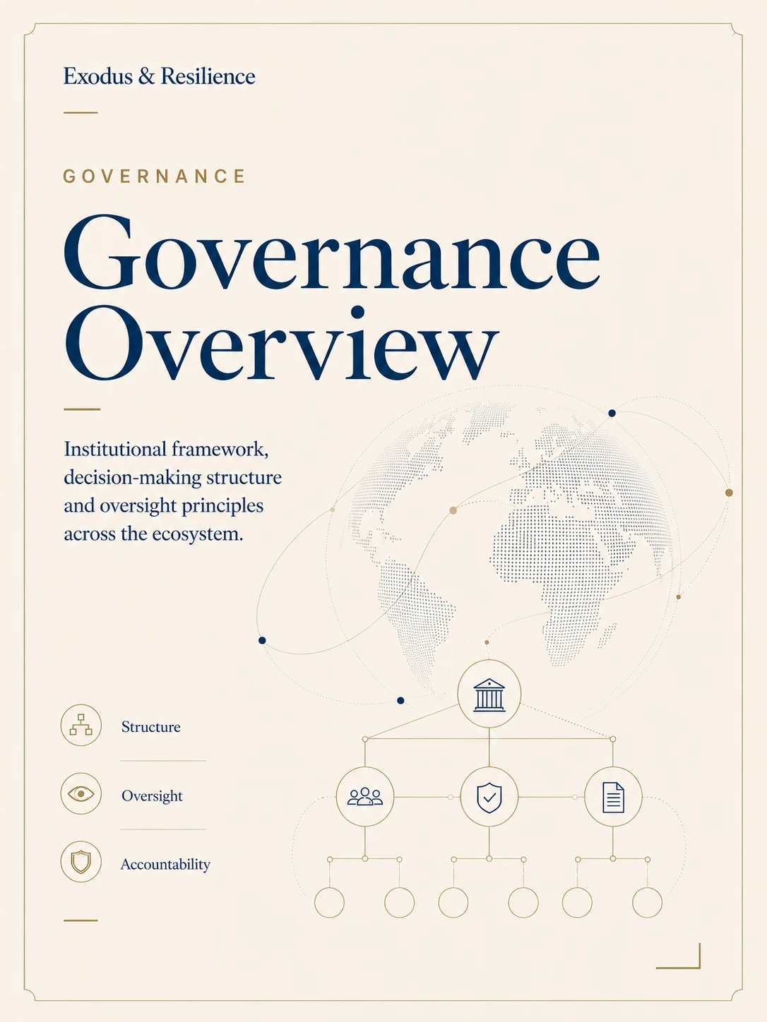 Governance Overview cover · Exodus & Resilience
